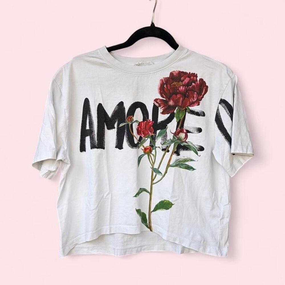 Desigual amore rose graphic crop